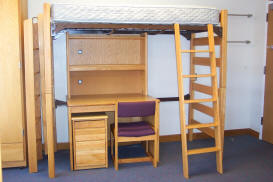 Bed and desk