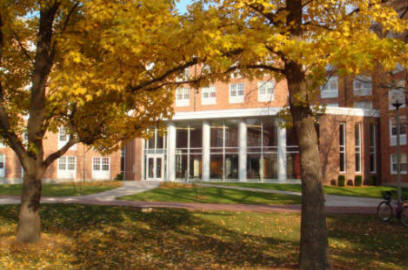 Missouri Hall with Fall Leaves